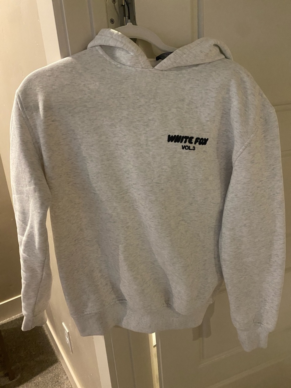White Fox Boutique Light Gray Logo Hoodie